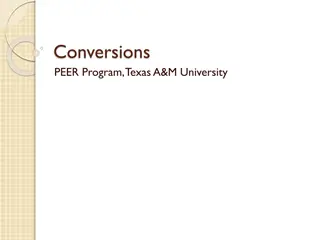 ConversionsPEER Program at Texas A&M University
