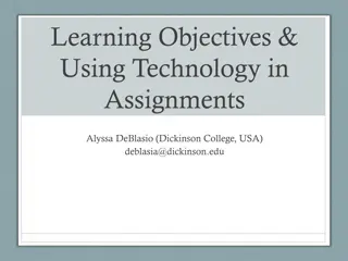 Learning Objectives in Assignments
