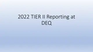2022 Tier II Reporting at