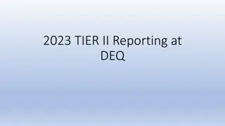 Overview of Tier II Reporting at DEQ in Oklahoma