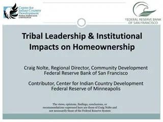 Tribal Leadership & Institutional Impacts on Homeownership