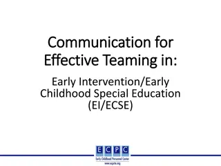 Effective Teaming in Early Intervention/Early Childhood Special Education