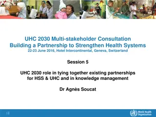 Strengthening Health Systems for UHC 2030