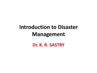 Introduction to Disaster Management: Types of Risks and Global Agreements