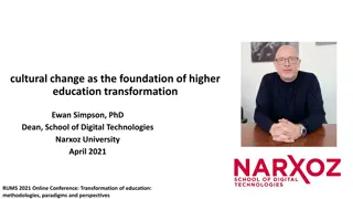 Cultural Change in Higher Education Transformation
