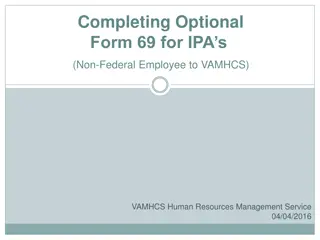 Completing Optional Form 69 for IPA's to VAMHCS HR Management Service