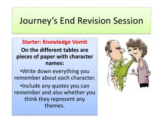Journey’s End Revision Session