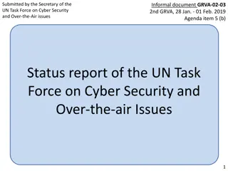 Overview of UN Task Force Activities on Cyber Security