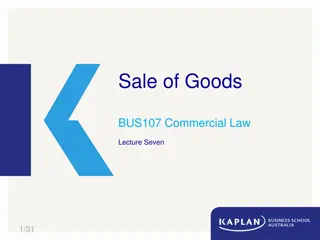 Sale of Goods