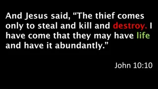 Jesus' Promise of Abundant Life