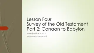 Survey of the Old Testament: Canaan to Babylon Mountjoy Bible School