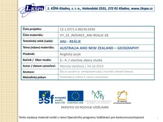 KPA Kladno s.r.o. Geography Material - Australia and New Zealand
