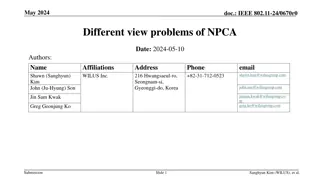 Different view problems of NPCA