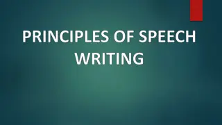 Principles of Speech Writing: Key Steps and Techniques