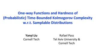 One-Way Functions and Hardness in Cryptography