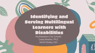 Identifying and Serving Multilingual Learners with Disabilities