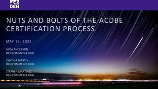ACDBE Certification Process Overview