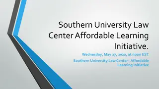 Southern University Law Center Affordable Learning Initiative