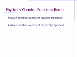 Physical vs Chemical Properties Summary