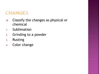 Matter: Changes, Classification, Density
