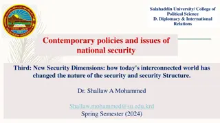 New Security Dimensions in Today's Interconnected World
