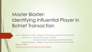 Master Blaster: Identifying Influential Player in Botnet Transactions