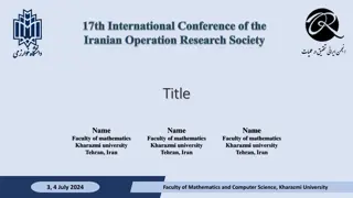 Faculty of Mathematics Conference July 2024 at Kharazmi University