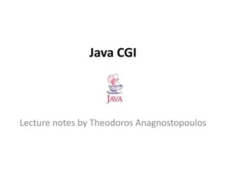 Java CGI Lecture Notes by Theodoros Anagnostopoulos