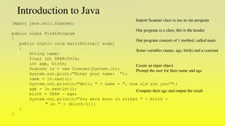 Introduction to Java Import Scanner Class