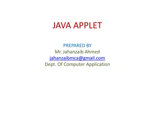 Overview of Java Applets and Their Characteristics