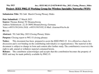 IEEE P802.15 Working Group - May 2023 Closing Report