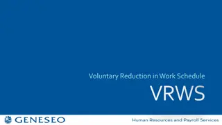 Voluntary Reduction in Work Schedule (VRWS) Program Overview