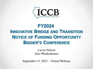 FY2024 Innovative Bridge and Transition Funding Opportunity