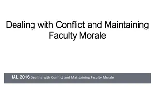 Dealing with Conflict and Maintaining Faculty Morale in Academic Settings