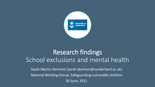 School Exclusions and Mental Health Impact: Research Findings