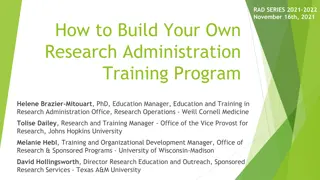 Building Your Own Research Administration Training Program