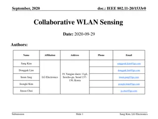 Collaborative WLAN Sensing: Opportunities and Applications