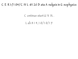 Introduction to Data Analysis in Geophysics