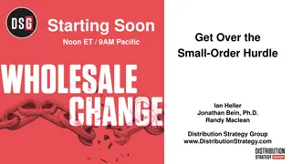 Strategies for Small Order Management