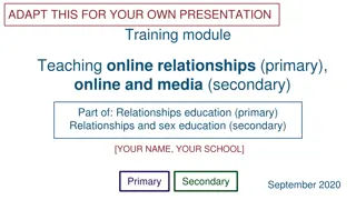 Teaching Online Relationships and Media: Training Module for Educators