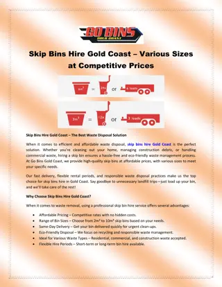 Skip Bins Hire Gold Coast – Various Sizes at Competitive Prices