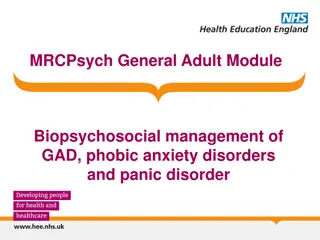 Biopsychosocial Management of Anxiety Disorders in Adults