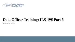 Data Officer Training Overview and Activities