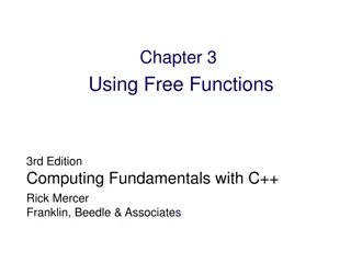 Using Free Functions in Computing with C++