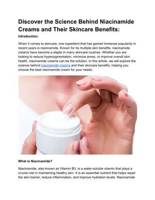 Discover the Science Behind Niacinamide Creams and Their Skincare Benefits