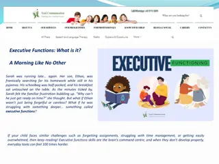Executive Functions What is it