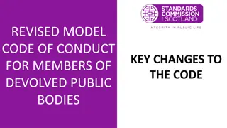 Key Changes to Revised Model Code of Conduct