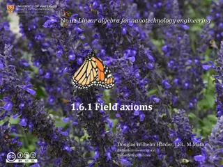 Field Axioms in Linear Algebra for Nanotechnology Engineering