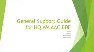 Financial Support and Resources for HQWA AAC BDE Operations