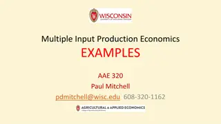 Production Economics Examples in Agriculture